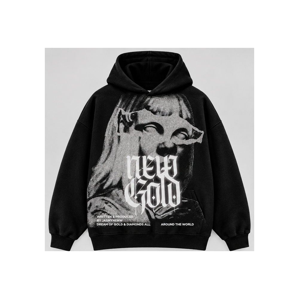 NEW GOLD Hoodie — Black